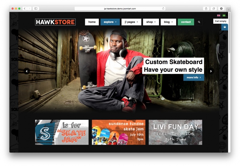 JA Hawkstore - интернет-магазин на базе Virtuemart